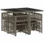 Garden dining set 9 pieces and gray synthetic rattan cushions by , Garden sets - Ref: Foro24-3211676, Price: 401,50 €, Discou...