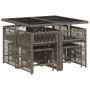 Garten-Essgruppe, 9-teilig, mit grauen Polstern aus synthetischem Rattan. von , Gartensets - Ref: Foro24-3211676, Preis: 355,...