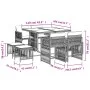 Garden dining set 9 pieces and gray synthetic rattan cushions by , Garden sets - Ref: Foro24-3211676, Price: 401,50 €, Discou...