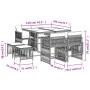 Set comedor jardín 9 pzas y cojines ratán sintético gris de , Conjuntos de jardín - Ref: Foro24-3211676, Precio: 315,79 €