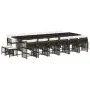 Garden furniture set 17 pieces and brown synthetic rattan cushions by , Garden sets - Ref: Foro24-3211725, Price: 1,00 €, Dis...
