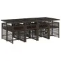 Garden dining set 9 pieces and brown synthetic rattan cushions by , Garden sets - Ref: Foro24-3211641, Price: 631,26 €, Disco...