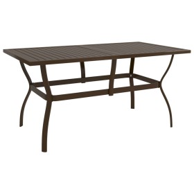 Gartentisch aus braunem Stahl 140x80x72 cm von vidaXL, Gartentische - Ref: Foro24-312280, Preis: 152,74 €, Rabatt: %