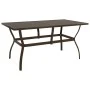 Mesa de jardín de acero marrón 140x80x72 cm de vidaXL, Mesas de jardín - Ref: Foro24-312280, Precio: 150,69 €, Descuento: %