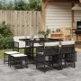 9-piece garden dining set with black synthetic rattan cushions by , Garden sets - Ref: Foro24-3211674, Price: 399,63 €, Disco...