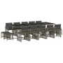 Garden dining set with 15-piece synthetic rattan cushions in gray. by , Garden sets - Ref: Foro24-3211712, Price: 712,62 €, D...