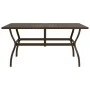 Mesa de jardín de acero marrón 140x80x72 cm de vidaXL, Mesas de jardín - Ref: Foro24-312280, Precio: 150,69 €, Descuento: %
