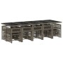 Garden dining set with 15-piece synthetic rattan cushions in gray. by , Garden sets - Ref: Foro24-3211712, Price: 712,62 €, D...