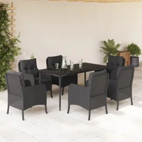 7-piece garden dining set with black synthetic rattan cushions by , Garden sets - Ref: Foro24-3211924, Price: 695,12 €, Disco...