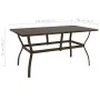 Mesa de jardín de acero marrón 140x80x72 cm de vidaXL, Mesas de jardín - Ref: Foro24-312280, Precio: 150,69 €, Descuento: %