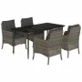 5-piece garden dining set with gray synthetic rattan cushions by , Garden sets - Ref: Foro24-3211951, Price: 579,60 €, Discou...