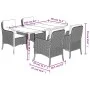 5-piece garden dining set with gray synthetic rattan cushions by , Garden sets - Ref: Foro24-3211951, Price: 579,60 €, Discou...