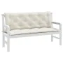 Kissen für Gartenbank 2 Stück Stoff Creme Melange 150x50x7 cm von , Kissen für Stühle und Sofas - Ref: Foro24-4002610, Preis:...