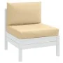 Cojines para sofá de palets 2 uds tela beige melange de , Cojines para sillas y sofás - Ref: Foro24-4002644, Precio: 48,70 €,...