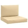 Cojines para sofá de palets 2 uds tela beige melange de , Cojines para sillas y sofás - Ref: Foro24-4002644, Precio: 48,70 €,...
