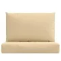 Cojines para sofá de palets 2 uds tela beige melange de , Cojines para sillas y sofás - Ref: Foro24-4002644, Precio: 48,70 €,...