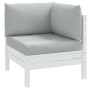 Cushions for pallet sofa 3 units light gray melange fabric by , Cushions for chairs and sofas - Ref: Foro24-4002652, Price: 6...
