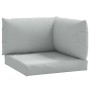 Cushions for pallet sofa 3 units light gray melange fabric by , Cushions for chairs and sofas - Ref: Foro24-4002652, Price: 6...