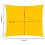 Rectangular HDPE yellow shade sail 160 g/m² 2x2.5 m by , Umbrellas - Ref: Foro24-311556, Price: 21,73 €, Discount: %