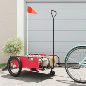 Bicycle trailer made of Oxford fabric and red and black iron. by , Bicycle trailers - Ref: Foro24-94195, Price: 102,73 €, Dis...