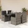 Set comedor de jardín 5 piezas con cojines ratán sintético gris de , Conjuntos de jardín - Ref: Foro24-3262857, Precio: 685,6...