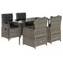 5-piece garden dining set with gray synthetic rattan cushions by , Garden sets - Ref: Foro24-3262857, Price: 654,79 €, Discou...