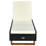 Sun lounger with black synthetic rattan cushion by vidaXL, Loungers - Ref: Foro24-310472, Price: 152,27 €, Discount: %