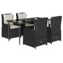 5-piece garden furniture set with black synthetic rattan cushions by , Garden sets - Ref: Foro24-3262829, Price: 564,60 €, Di...