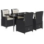Set de muebles jardín 5 pzas con cojines ratán sintético negro de , Conjuntos de jardín - Ref: Foro24-3262829, Precio: 576,52...
