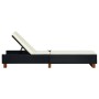 Sun lounger with black synthetic rattan cushion by vidaXL, Loungers - Ref: Foro24-310472, Price: 152,27 €, Discount: %