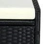 Sun lounger with black synthetic rattan cushion by vidaXL, Loungers - Ref: Foro24-310472, Price: 145,13 €, Discount: %