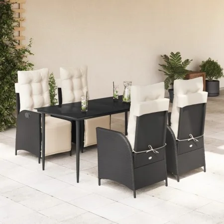 5-piece garden furniture set with black synthetic rattan cushions by , Garden sets - Ref: Foro24-3213381, Price: 671,72 €, Di...