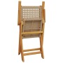 Gartenstühle 2 Stück Massivholz Akazie Rattan PE Beige von , Gartenstühle - Ref: Foro24-367665, Preis: 134,96 €, Rabatt: %