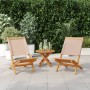 Gartenstühle 2 Stück Massivholz Akazie und Stoff in Grau-Taupe von , Gartenstühle - Ref: Foro24-367692, Preis: 109,76 €, Raba...