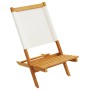 Gartenstühle 2 Stück Massivholz Akazie und cremeweißer Stoff von , Gartenstühle - Ref: Foro24-367690, Preis: 112,49 €, Rabatt: %