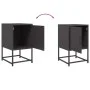 Mesita de noche acero negra 36x39x60,5 cm de , Mesitas de noche - Ref: Foro24-846446, Precio: 53,78 €, Descuento: %