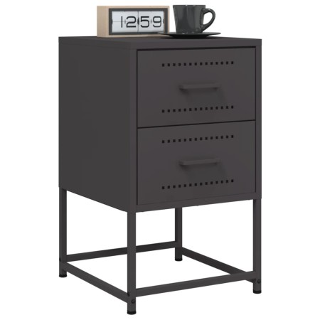 Nachttische 2 Stück, Schwarz, aus Stahl, 36x39x60,5 cm. von , Nachttische - Ref: Foro24-846459, Preis: 121,02 €, Rabatt: %