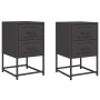 Nachttische 2 Stück, Schwarz, aus Stahl, 36x39x60,5 cm. von , Nachttische - Ref: Foro24-846459, Preis: 121,02 €, Rabatt: %
