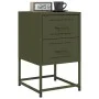 Bedside tables 2 units olive green steel 36x39x60.5 cm by , Nightstands - Ref: Foro24-846467, Price: 93,40 €, Discount: %