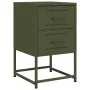 Bedside tables 2 units olive green steel 36x39x60.5 cm by , Nightstands - Ref: Foro24-846467, Price: 93,40 €, Discount: %