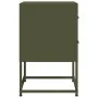 Bedside tables 2 units olive green steel 36x39x60.5 cm by , Nightstands - Ref: Foro24-846467, Price: 93,40 €, Discount: %