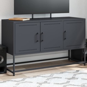 TV-Möbel aus anthrazitgrauem Stahl, 100,5x39x60,5 cm. von , TV-Möbel - Ref: Foro24-846478, Preis: 76,75 €, Rabatt: %