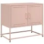 Mueble para TV de acero rosa 68,5x39x60,5 cm de , Muebles TV - Ref: Foro24-846471, Precio: 58,41 €, Descuento: %