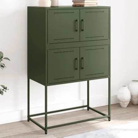Olivgrüner Stahlschrank 68,5x38,5x107 cm von , Sideboards - Ref: Foro24-846486, Preis: 110,38 €, Rabatt: %