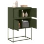 Aparador de acero verde oliva 68,5x38,5x107 cm de , Aparadores - Ref: Foro24-846486, Precio: 111,79 €, Descuento: %