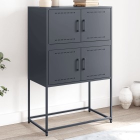Anrichte aus anthrazitgrauem Stahl 68,5x38,5x107 cm von , Sideboards - Ref: Foro24-846484, Preis: 82,52 €, Rabatt: %