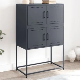 Anrichte aus anthrazitgrauem Stahl 68,5x38,5x107 cm von , Sideboards - Ref: Foro24-846484, Preis: 81,72 €, Rabatt: %