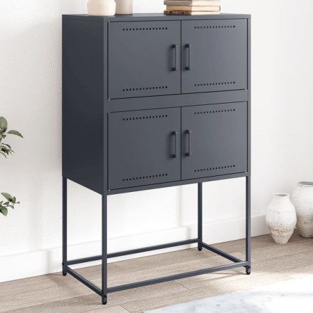 Aparador de acero gris antracita 68,5x38,5x107 cm de , Aparadores - Ref: Foro24-846484, Precio: 82,47 €, Descuento: %