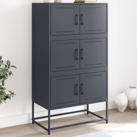 Anthracite gray steel sideboard 68.5x38.5x123.5 cm by , Sideboards - Ref: Foro24-846490, Price: 152,12 €, Discount: %