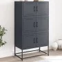 Anrichte aus anthrazitgrauem Stahl 68,5x38,5x123,5 cm von , Sideboards - Ref: Foro24-846490, Preis: 150,17 €, Rabatt: %